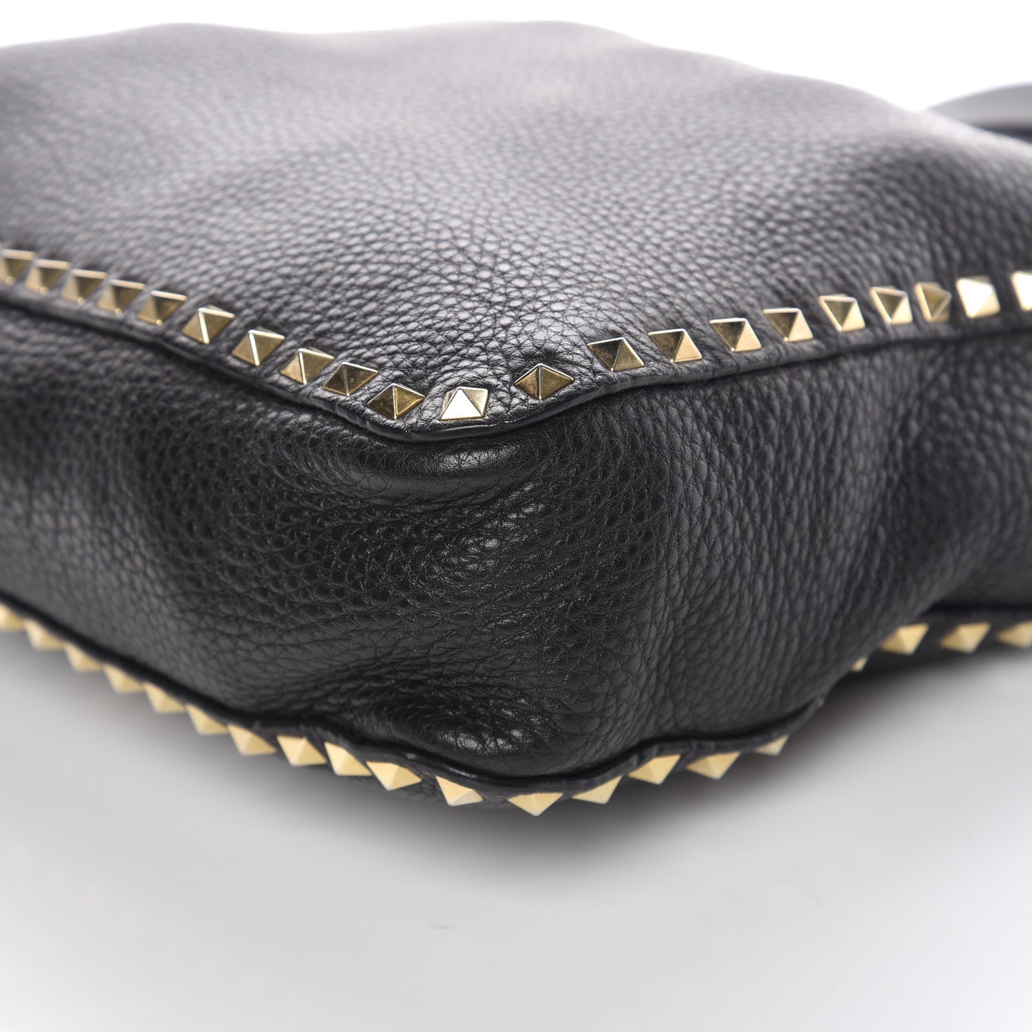 Valentino Garavani Pebbled Calfskin Large Rockstud Flip-Lock Messenger Bag Black 10 of 14