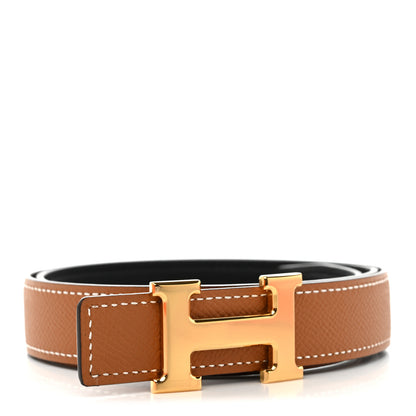 Hermes Swift Epsom 24mm Mini Constance H Belt 75 Black Gold 2 of 10