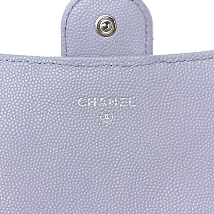 Chanel Caviar Quilted Large Flap Wallet Light Purple 6 of 9