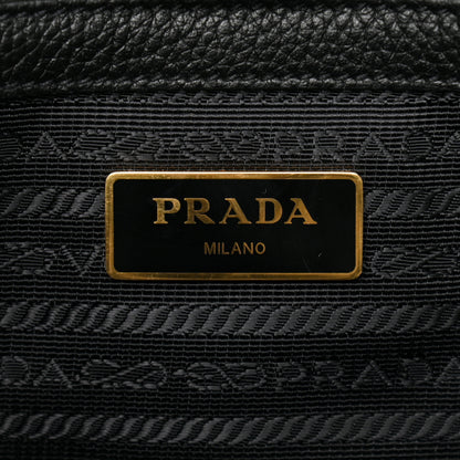 Prada Vitello Daino Tote Black 6 of 13
