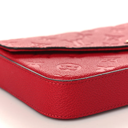 Louis Vuitton Empreinte Pochette Felicie Chain Wallet Scarlet 8 of 10