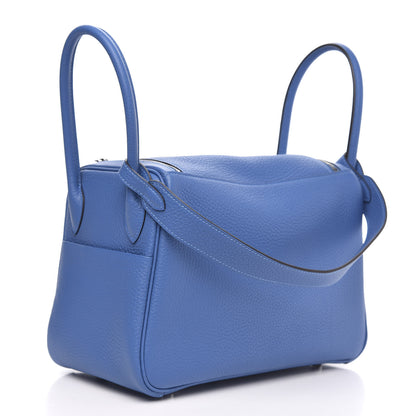 Hermes Taurillon Clemence Lindy 26 Bleu Zellige 3 of 10