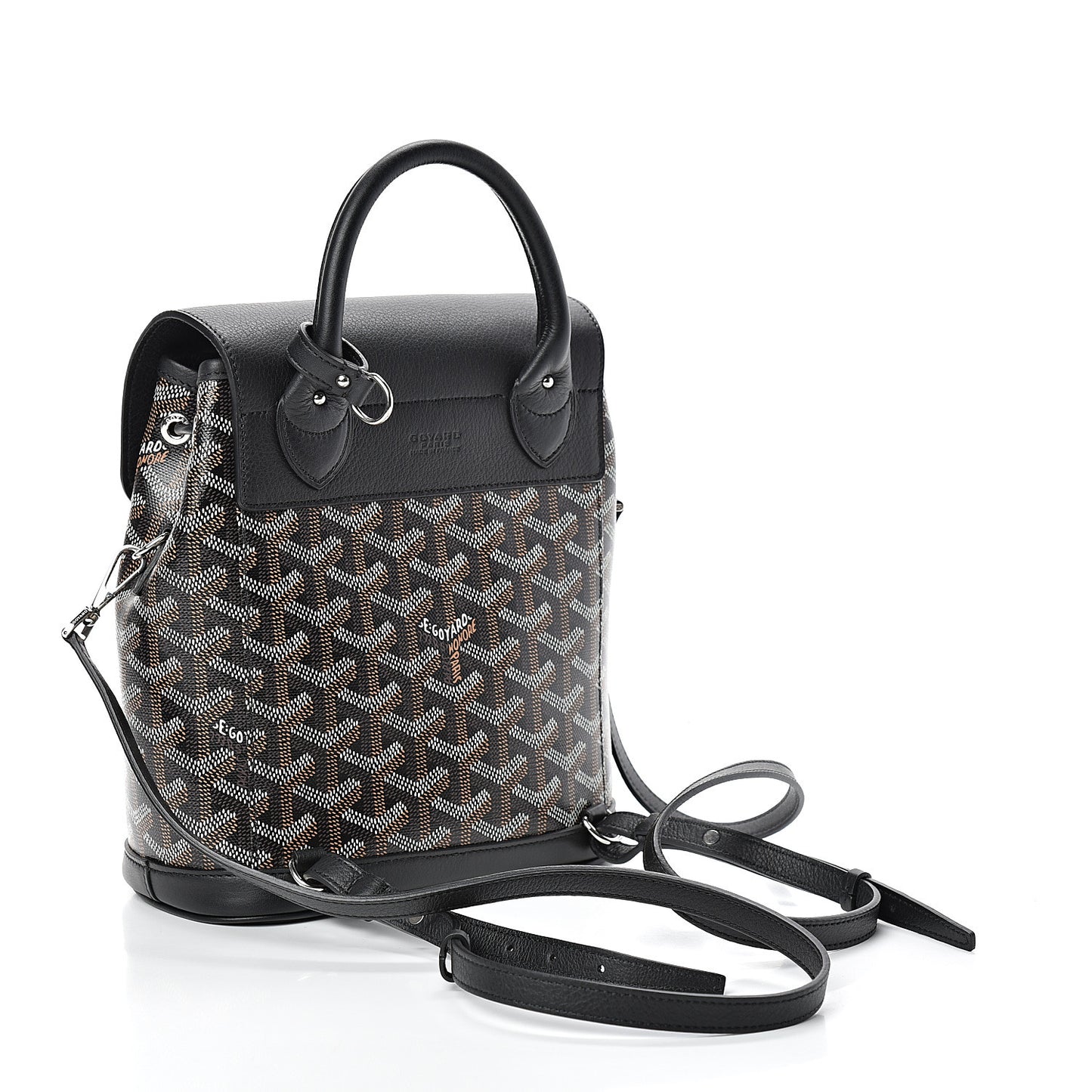 Goyardine Calfskin Mini Alpin Backpack Black
