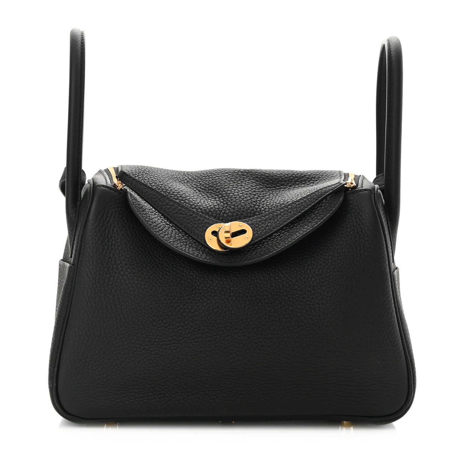 Hermes Taurillon Clemence Lindy 26 Black 1 of 10