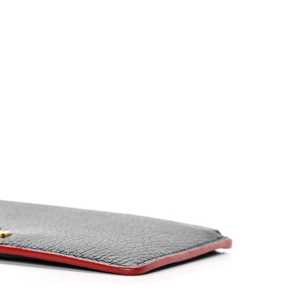 Miu Miu Goatskin Madras Love Zip Card Holder Black 8 of 8