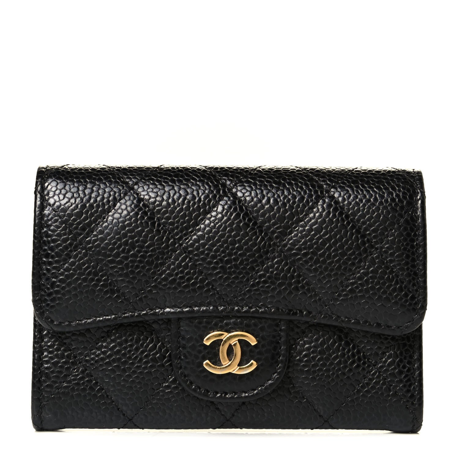 Chanel Caviar Quilted Flap Card Holder Black 1 of 6