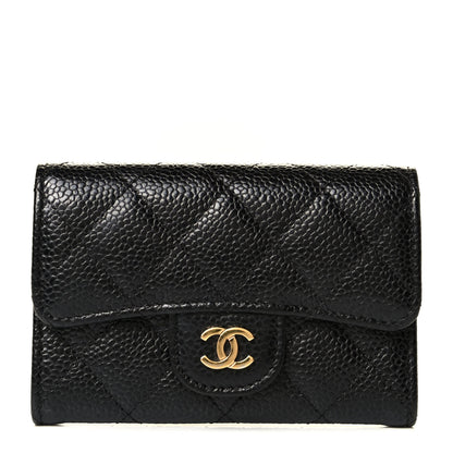 Chanel Caviar Quilted Flap Card Holder Black 1 of 6