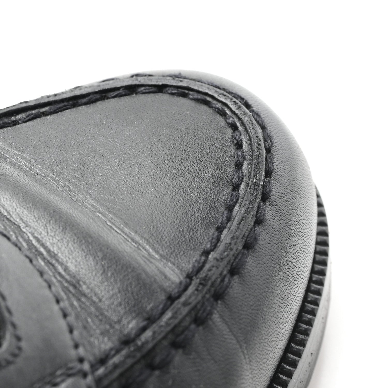 Chanel Lambskin CC Penny Loafers 36.5 Black 10 of 10