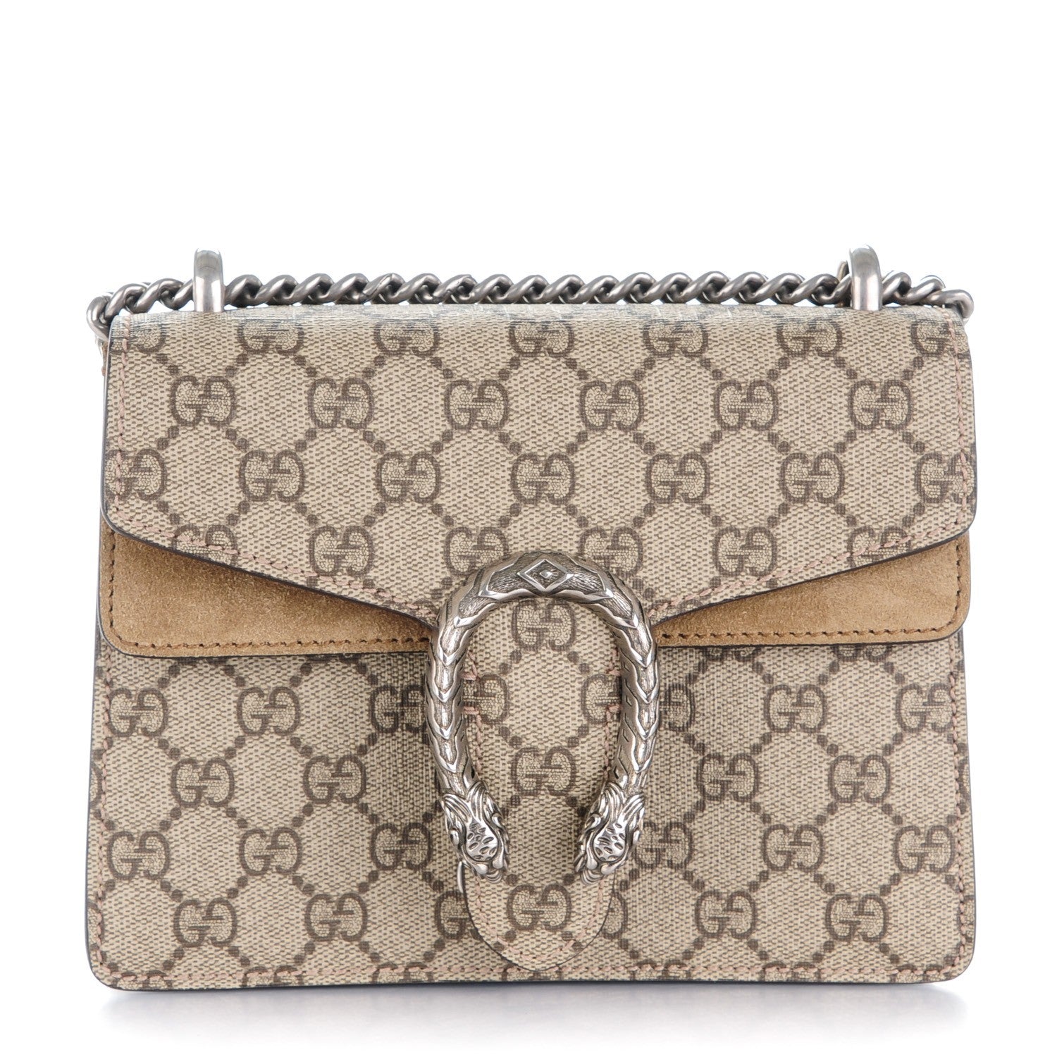 Gucci GG Supreme Monogram Mini Dionysus Shoulder Bag Taupe 1 of 8