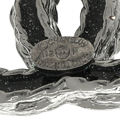 Chanel Ruthenium Crystal CC Earrings Black 4 of 4