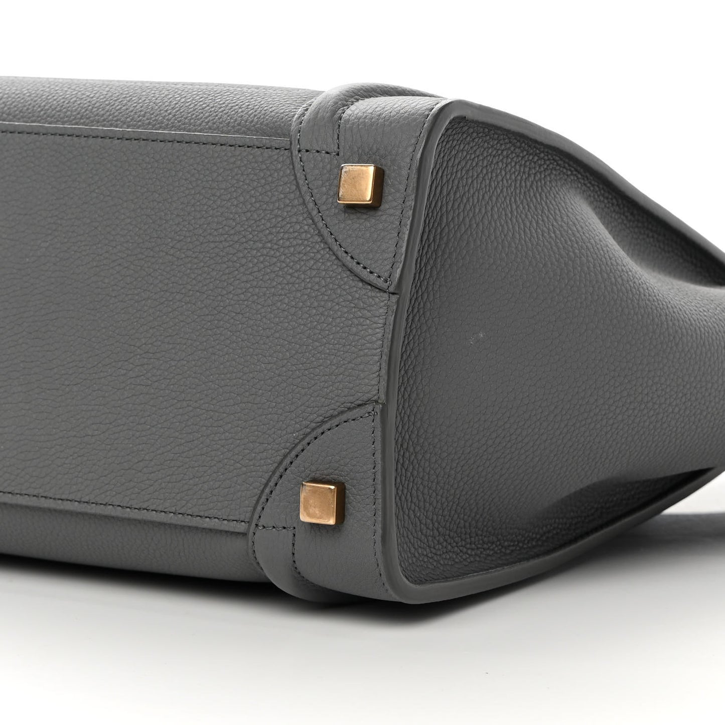 Baby Drummed Calfskin Micro Luggage Kohl