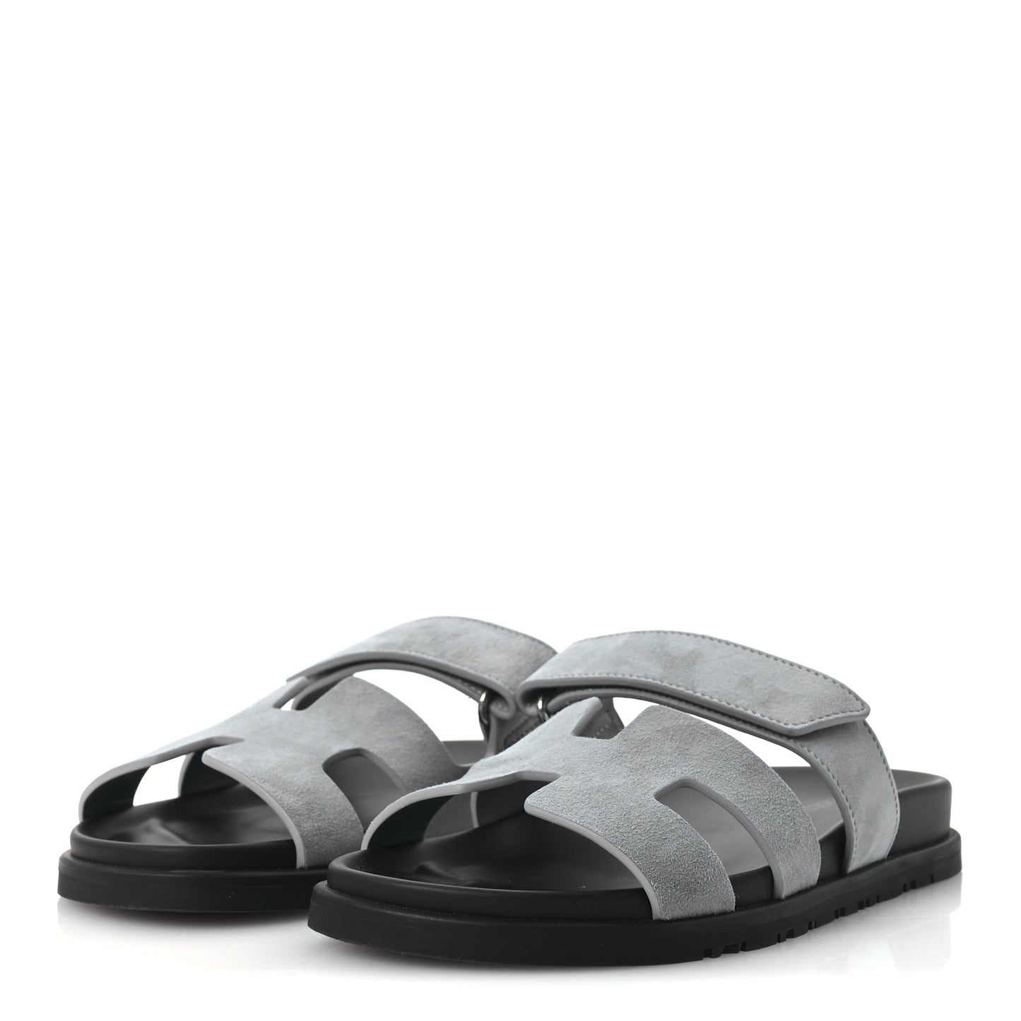 Suede Goatskin Womens Chypre Sandals 38 Bleu Mineral