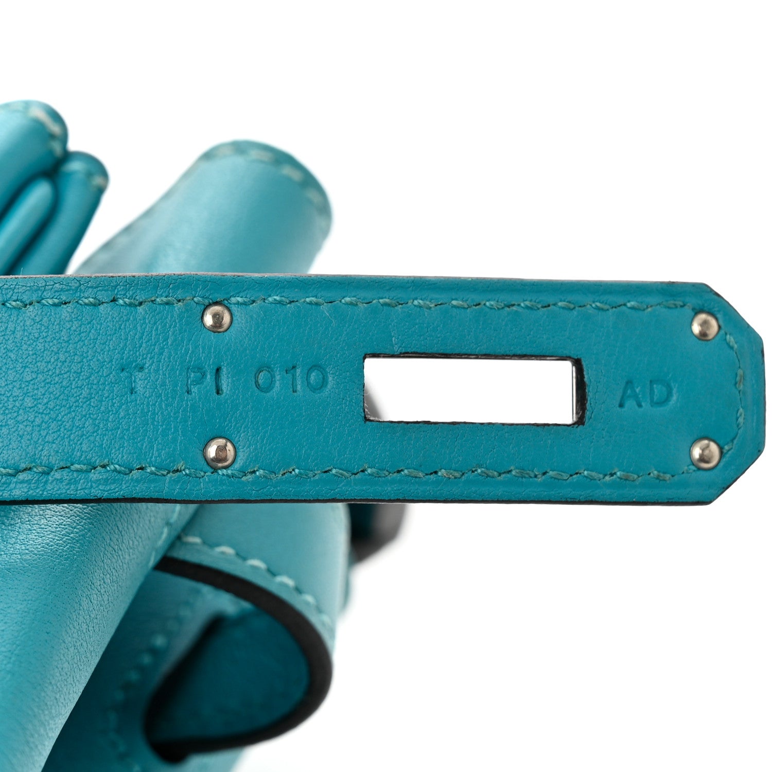 Hermes Togo Swift Ghillies Birkin 35 Turquoise 7 of 12