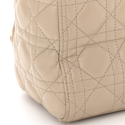 Christian Dior Lambskin Cannage Medium Lady Dior Beige 20 of 24