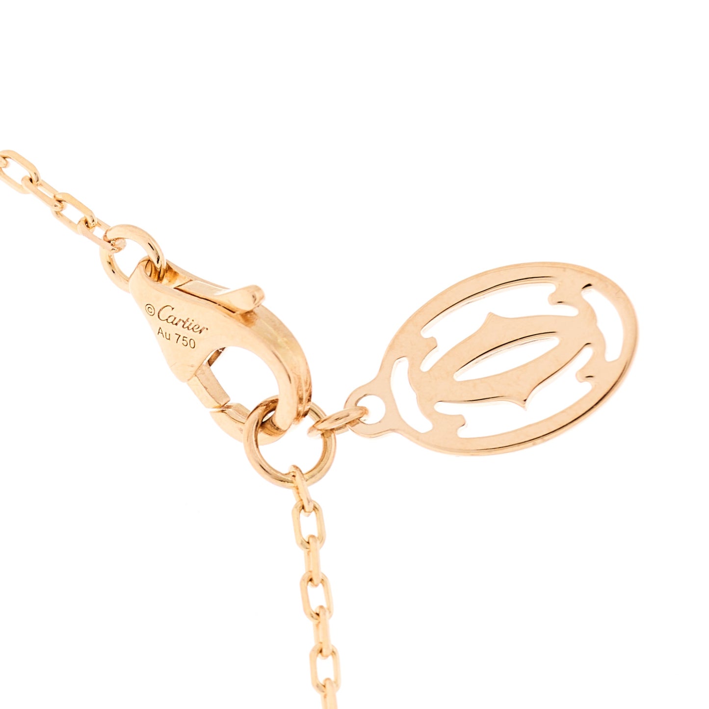 18K Pink Gold Diamond SM D'Amour Pendant Necklace