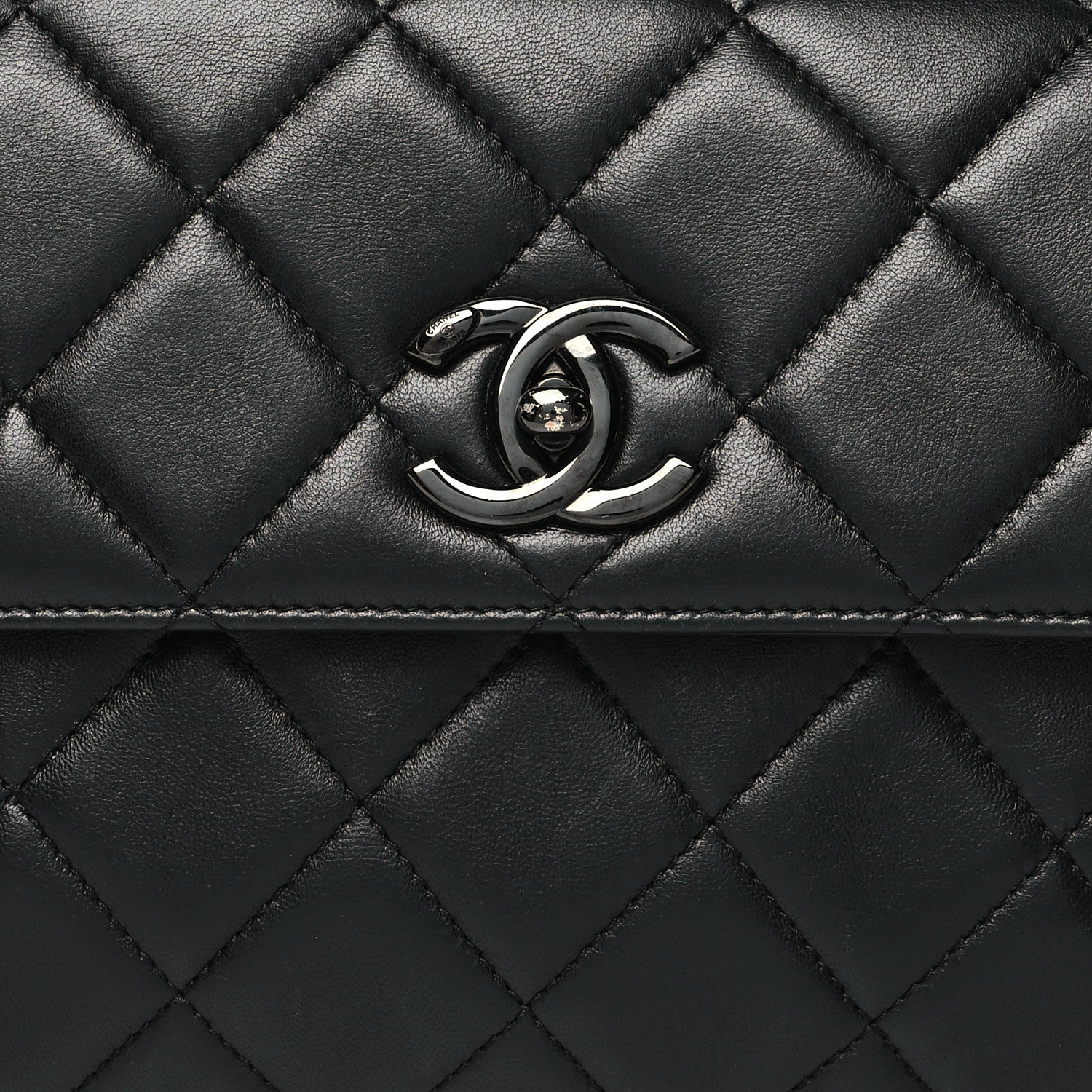 Chanel Lambskin Quilted Small Trendy CC Dual Handle Flap Bag So Black 8 of 13