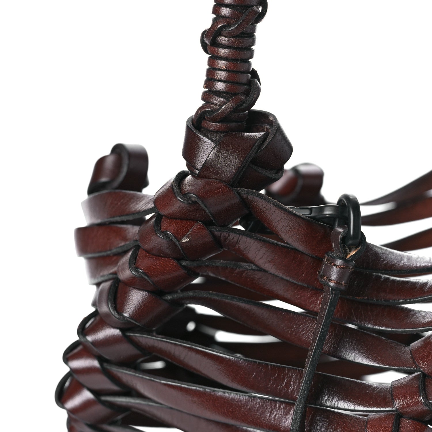 Loewe Calfskin Woven Espiral Bucket Chestnut 10 of 11
