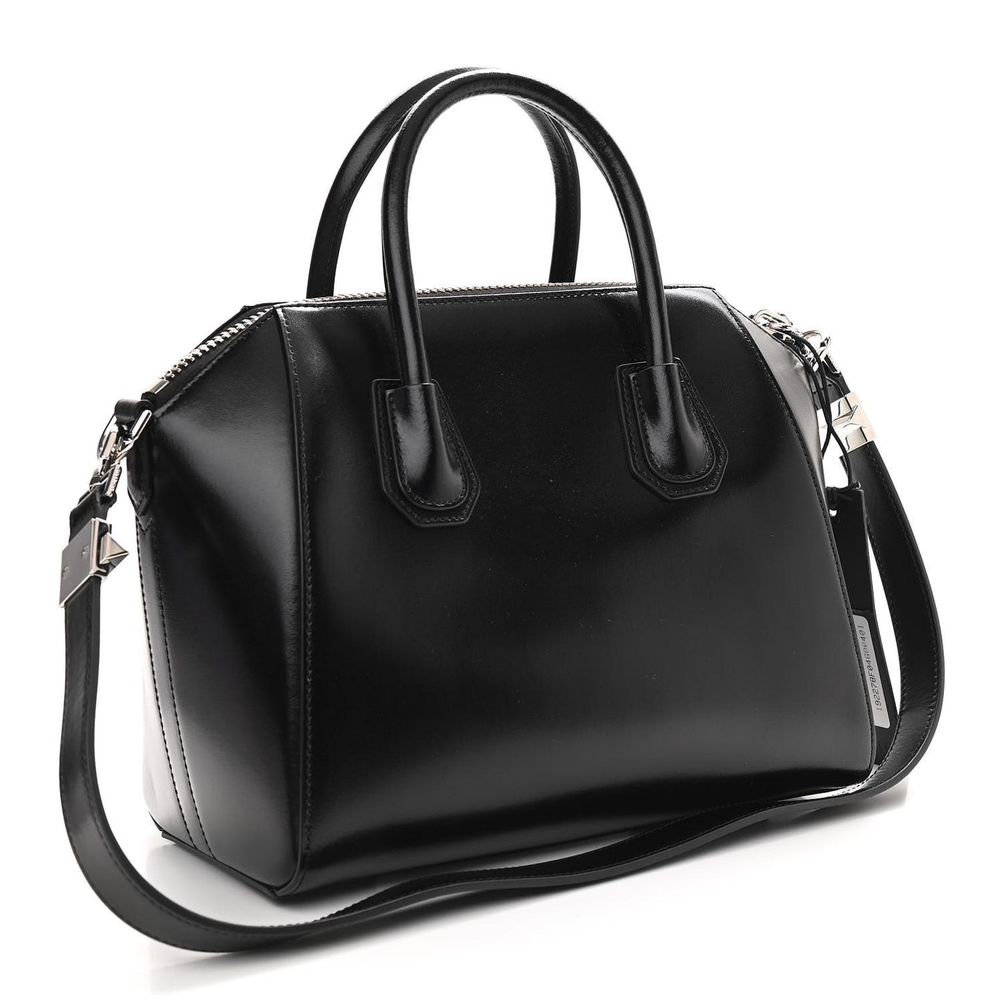 Shiny Lord Calfskin Small Antigona Black