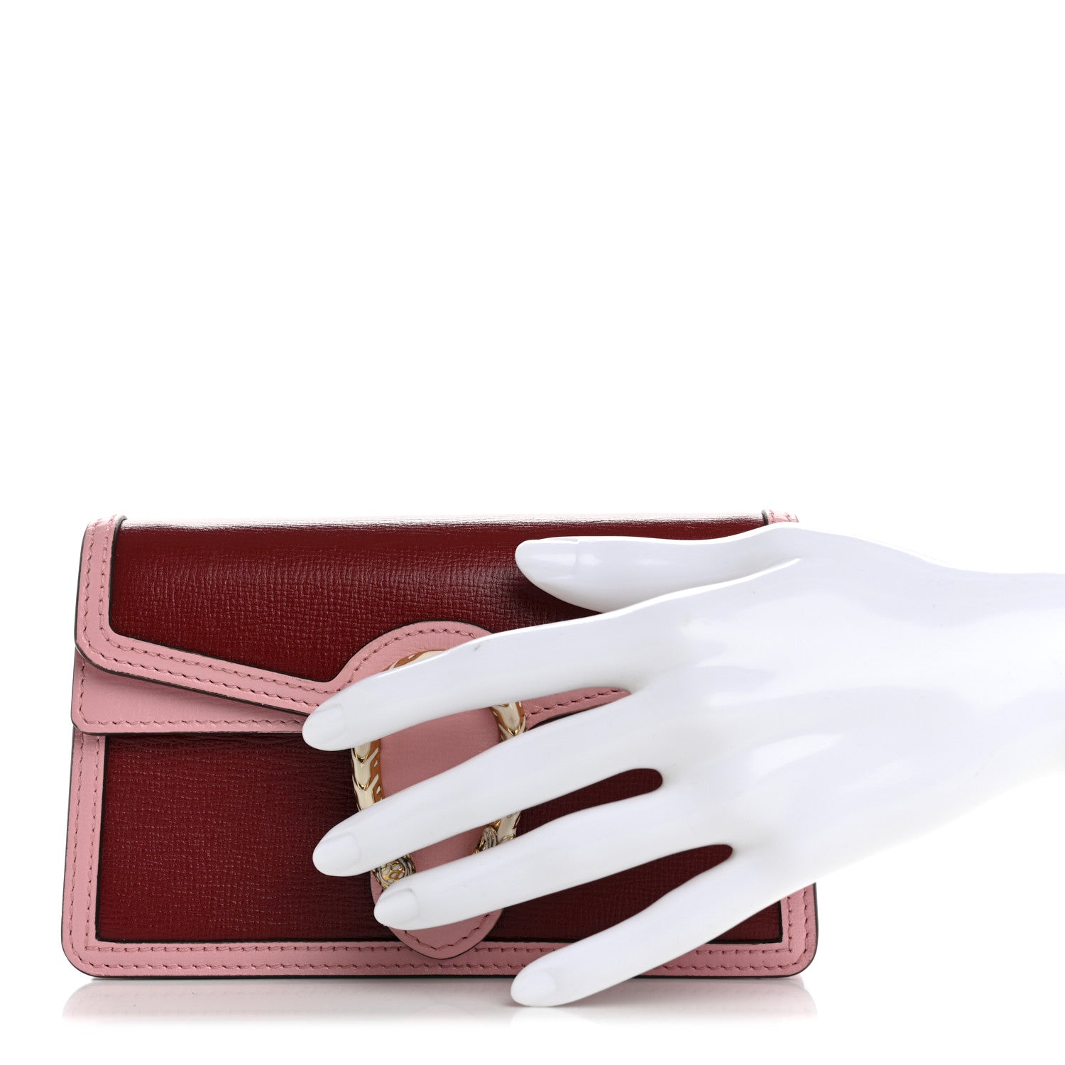 Gucci Azalea Calfskin Enamel Super Mini Dionysus Shoulder Bag New Cherry Red Wild Rose Off White 2 of 12