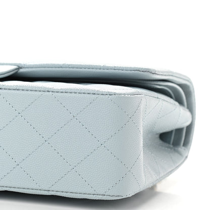 Chanel Caviar Quilted Medium Double Flap Light Blue 10 of 11