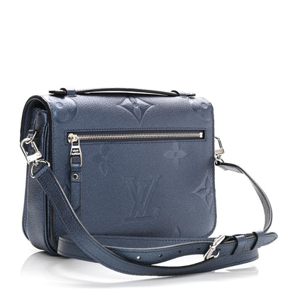 Louis Vuitton Metallic Empreinte Monogram Giant Pochette Metis Navy Nacre 3 of 9