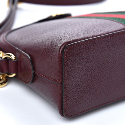 Gucci Textured Calfskin Web Small Ophidia Dome Shoulder Bag Vintage Bordeaux 8 of 10