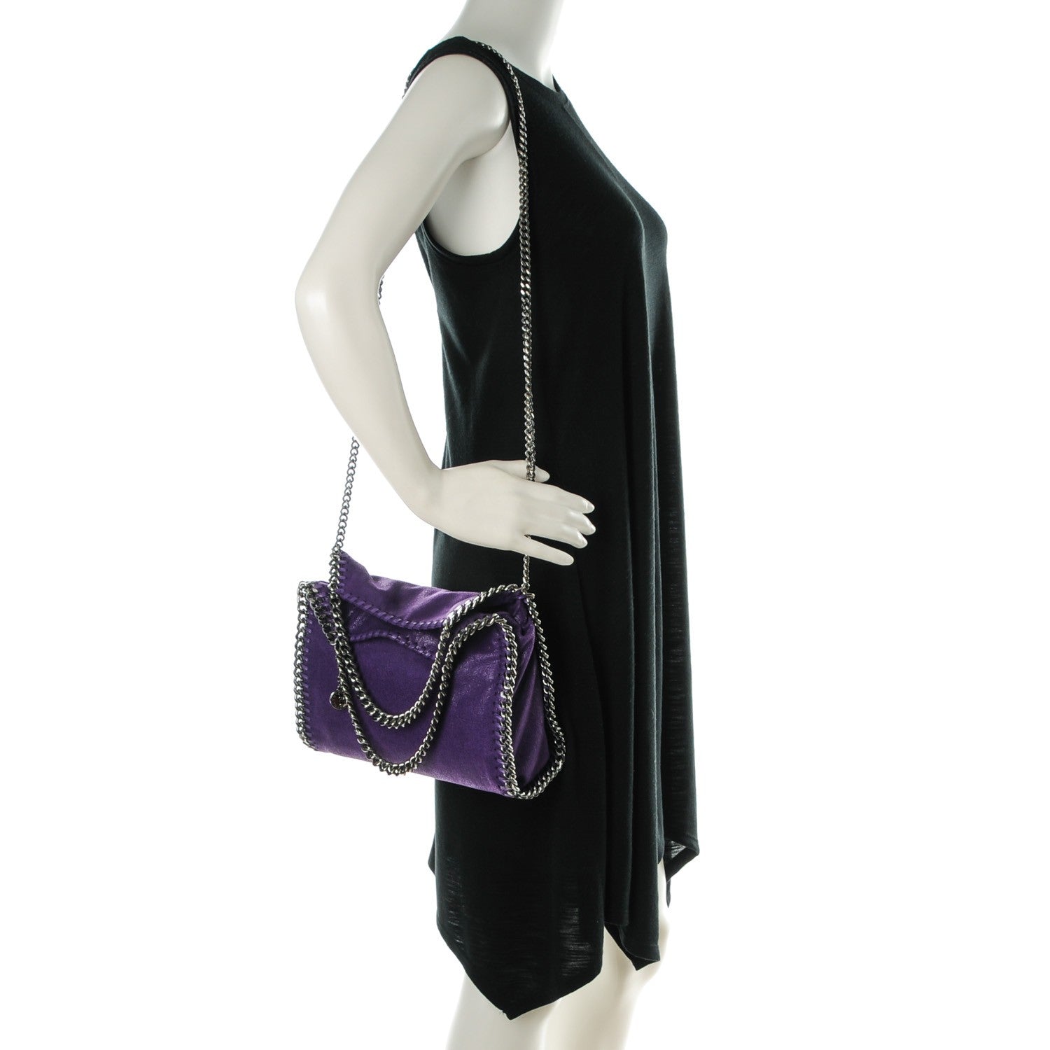 Stella McCartney Shaggy Deer Mini Falabella Tote Bright Purple 2 of 9