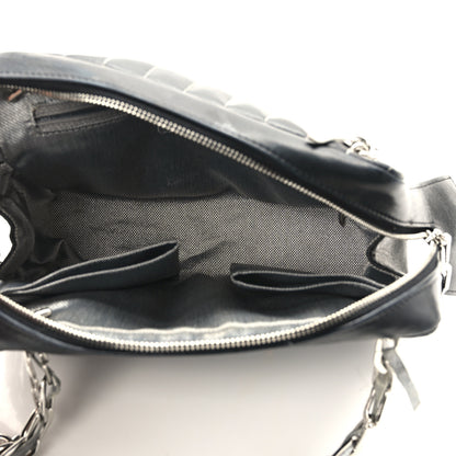 Chanel Lambskin Vertical Quilted Mademoiselle Small Camera Case Black 5 of 11