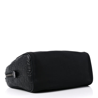 Gucci Nylon Guccissima Zip Top Pouch Black 4 of 12