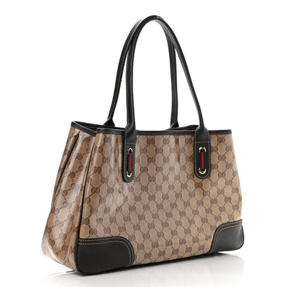 Gucci Crystal Monogram Medium Princy Tote Dark Brown 3 of 10