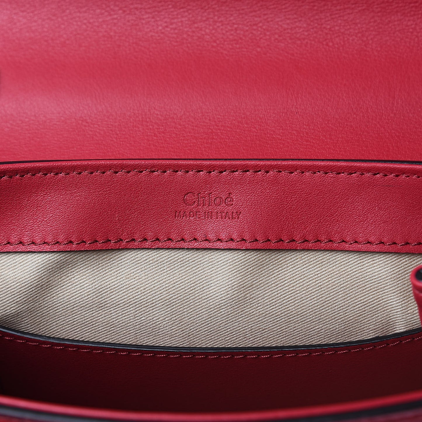 Calfskin Crocodile Embossed C Double Carry Dusky Red