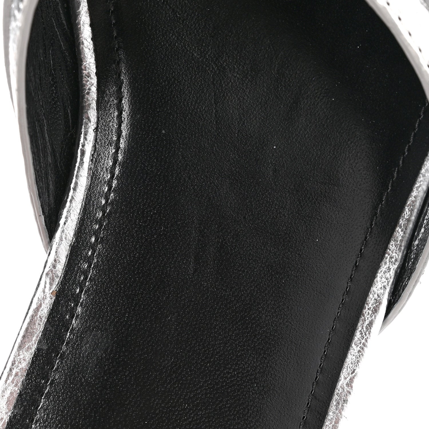 Balenciaga Metallic Arena Cagole Flat Slide Sandals 35.5 Silver 10 of 10