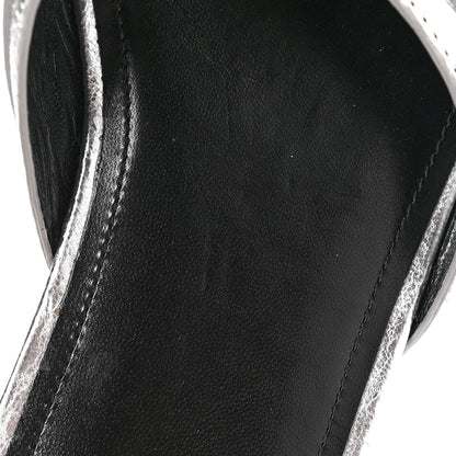 Balenciaga Metallic Arena Cagole Flat Slide Sandals 35.5 Silver 10 of 10