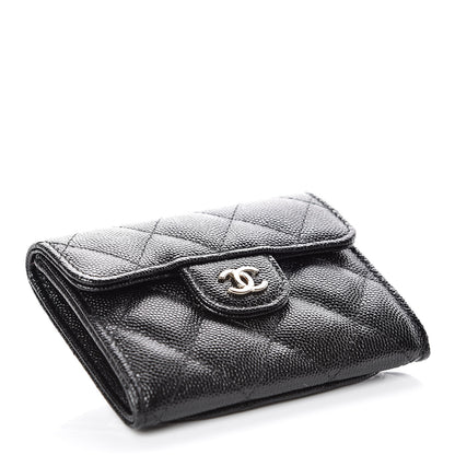 Chanel Caviar Quilted Flap Card Holder Wallet Black 4 of 9