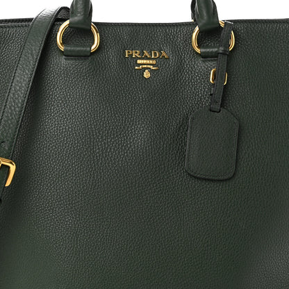 Prada Vitello Daino Shopping Tote Foresta 7 of 11