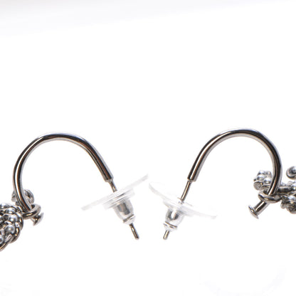 Chanel Pearl Bead CC Drop Earrings Grey Black 3 of 7