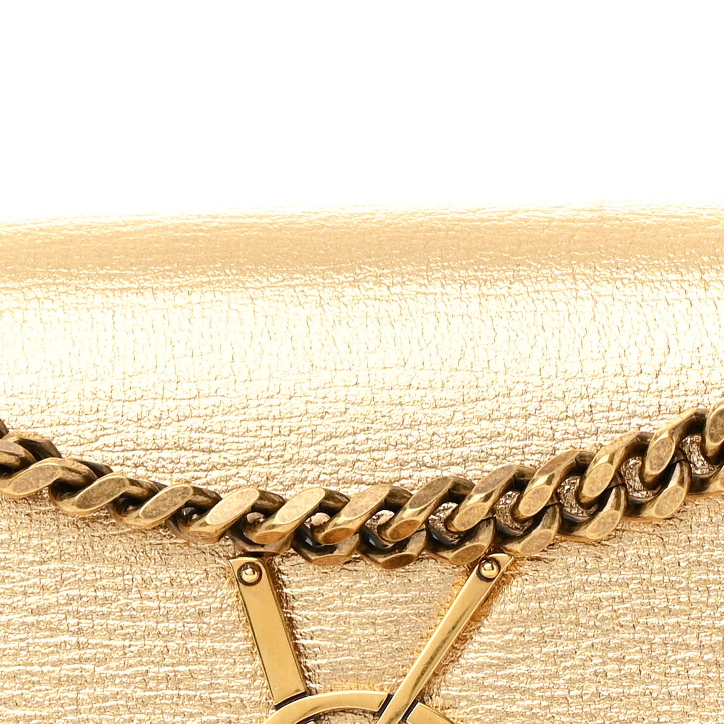 Metallic Calfskin Small Classic Monogram Kate Tassel Satchel Gold