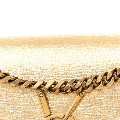 Saint Laurent Metallic Calfskin Small Classic Monogram Kate Tassel Satchel Gold 8 of 10