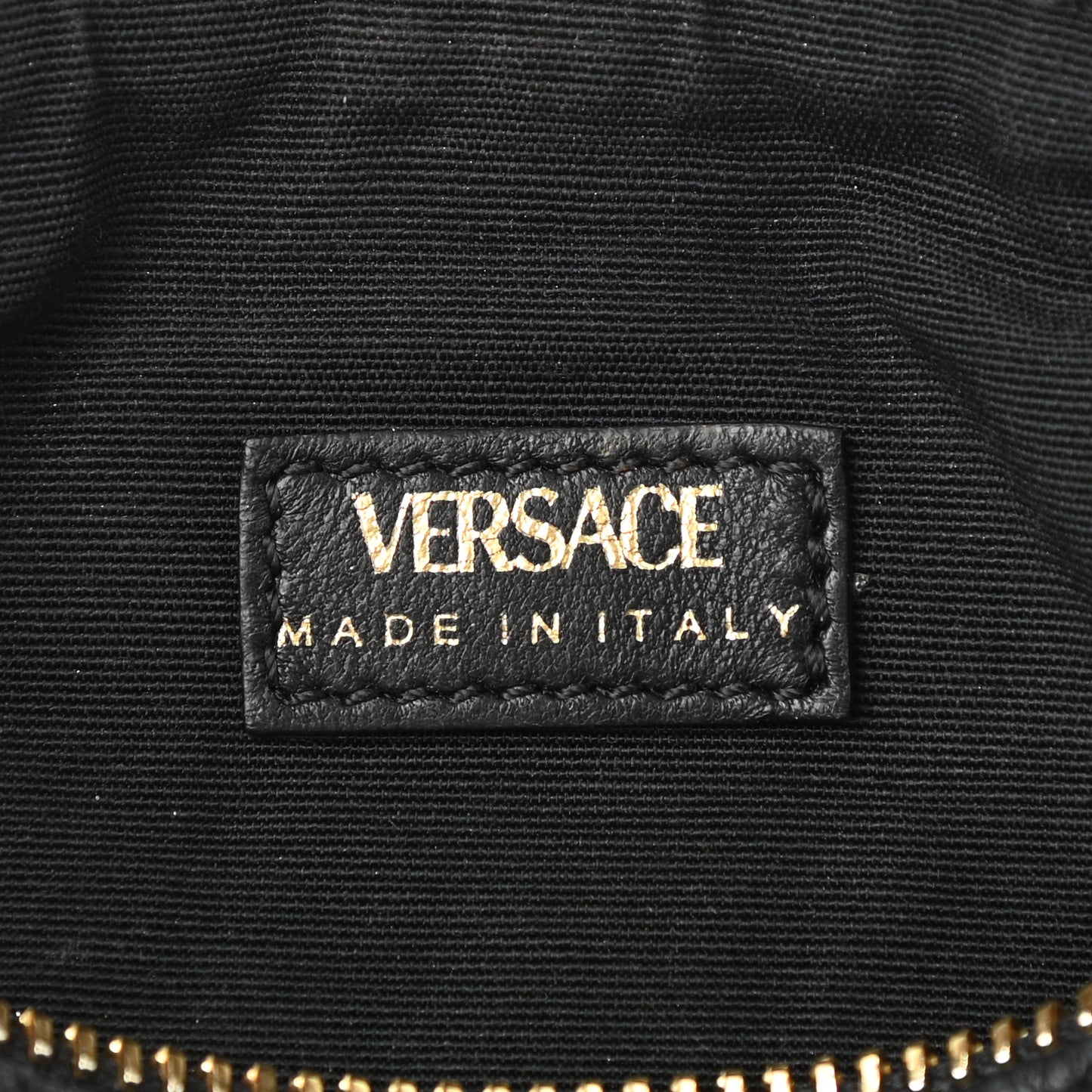 Nappa Quilted Medusa Pouch Black