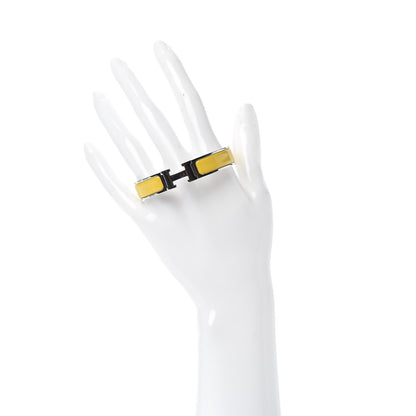 Hermes Enamel Narrow Clic Clac H Bracelet PM Jaune Soleil 2 of 4