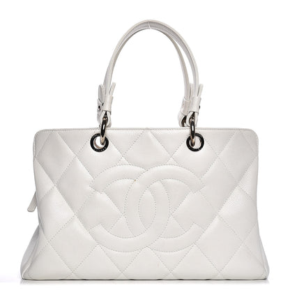 Chanel Soft Caviar Quilted CC Timeless Tote White 1 of 15