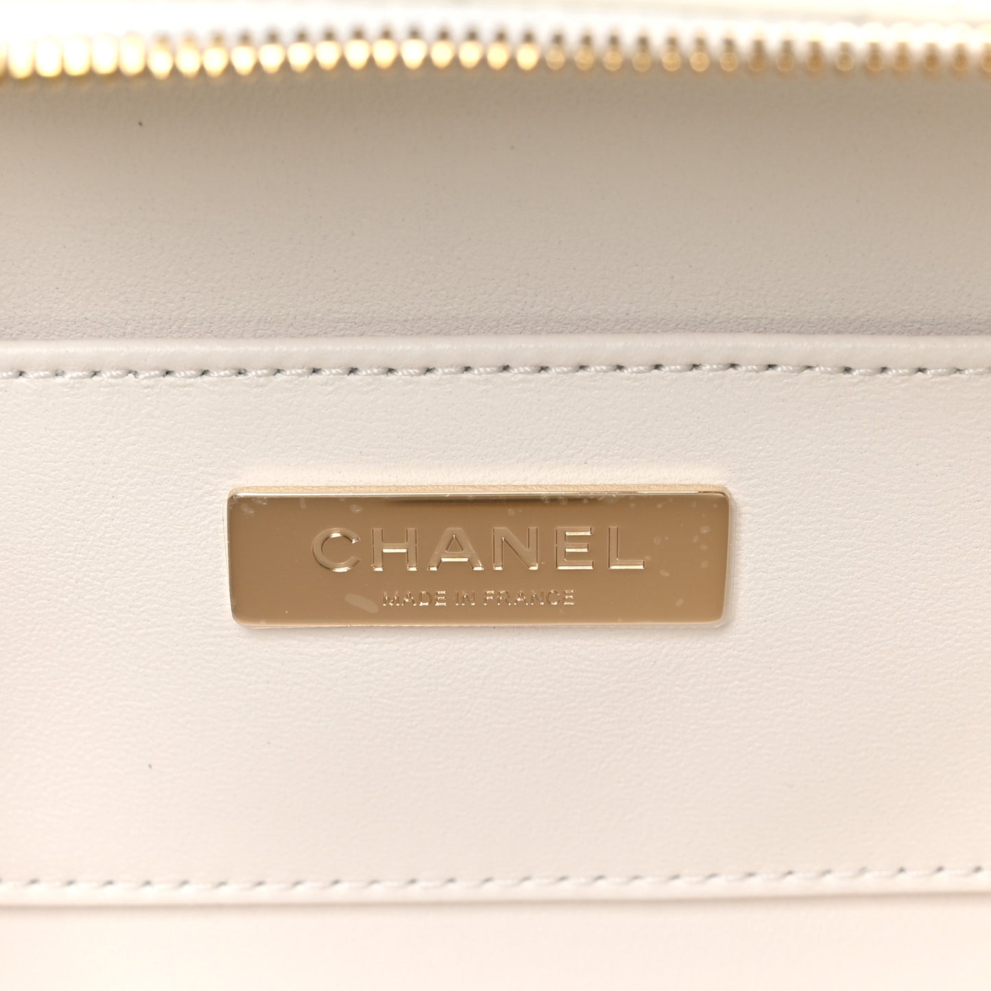 Lambskin Quilted Coco Click Bag White