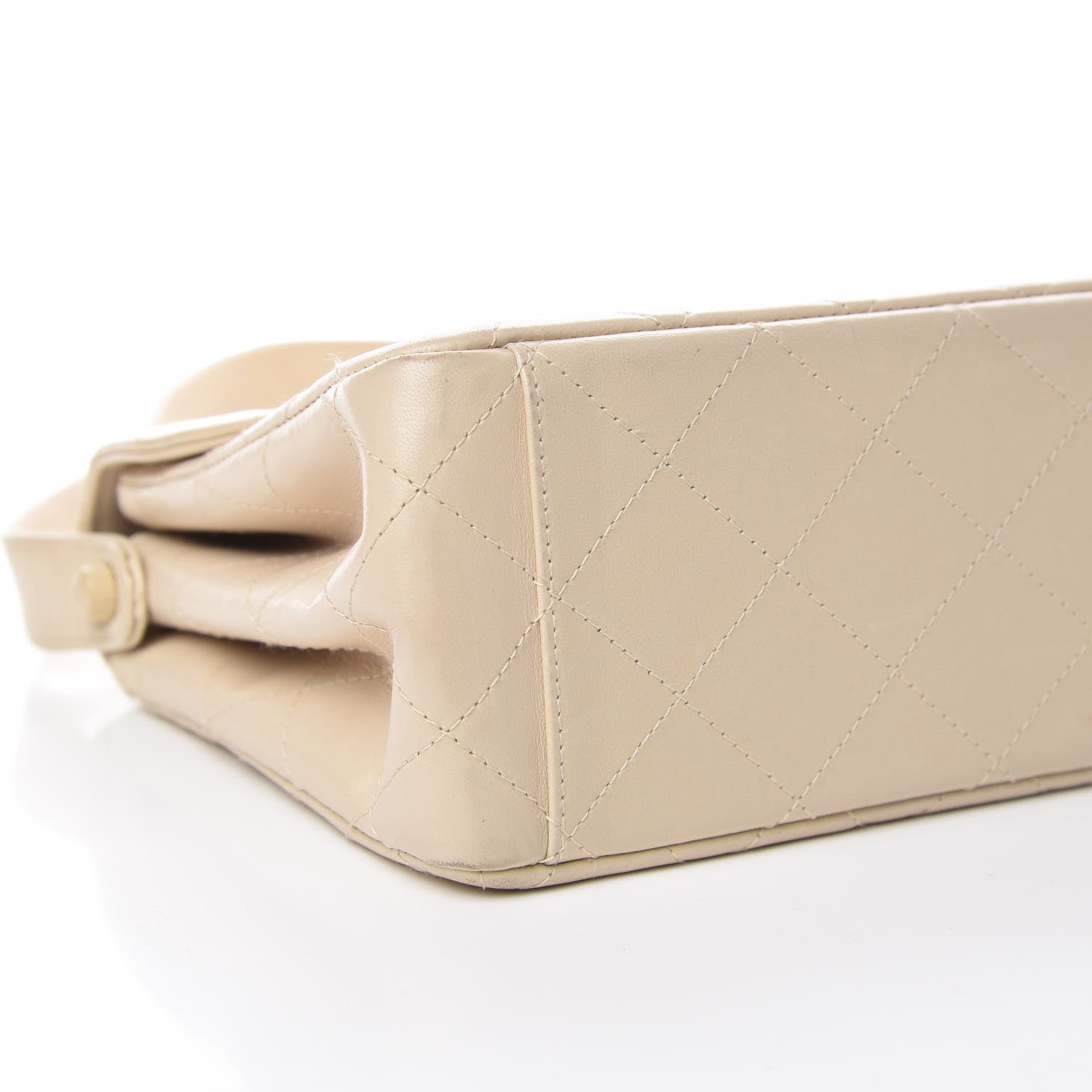 Chanel Lambskin Quilted Small Single Flap Beige Clair 5 of 15