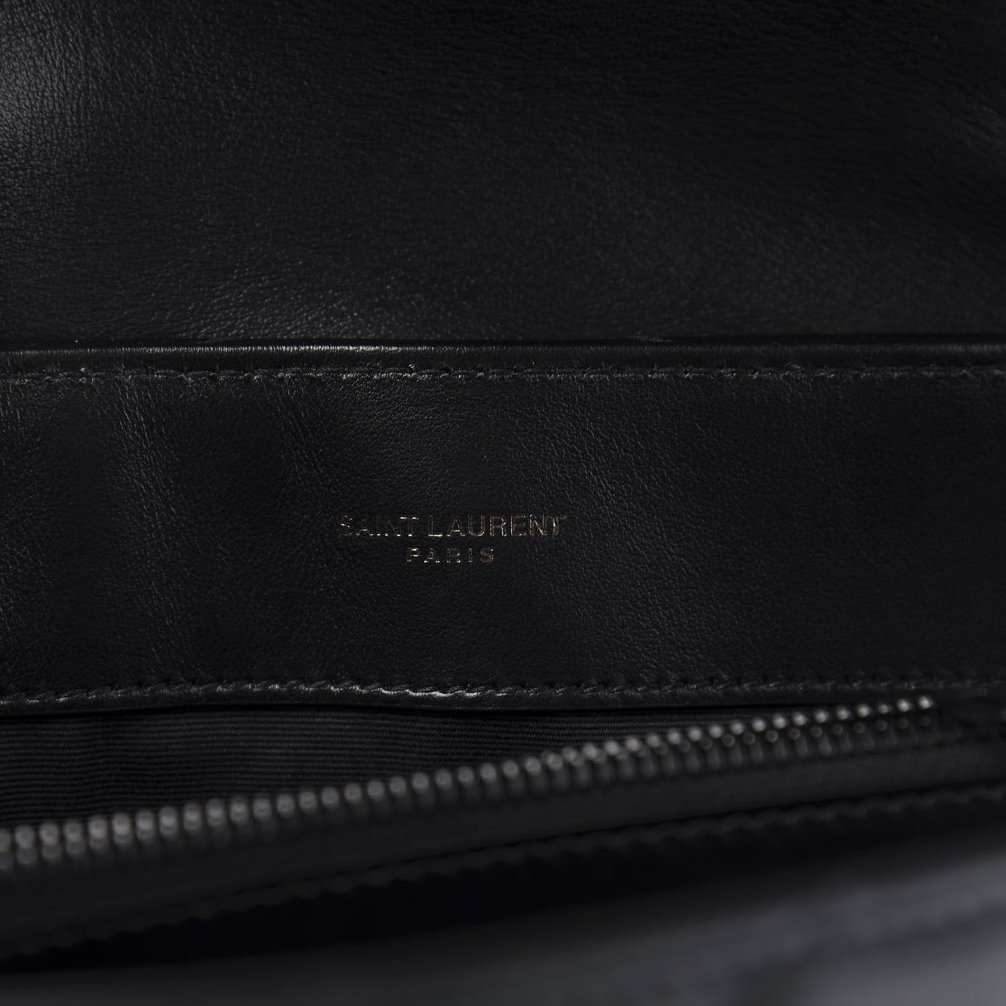 Calfskin Y Quilted Monogram Medium Loulou Chain Satchel Black
