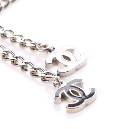 Chanel Enamel Camellia Chain Belt Black Silver 5 of 6