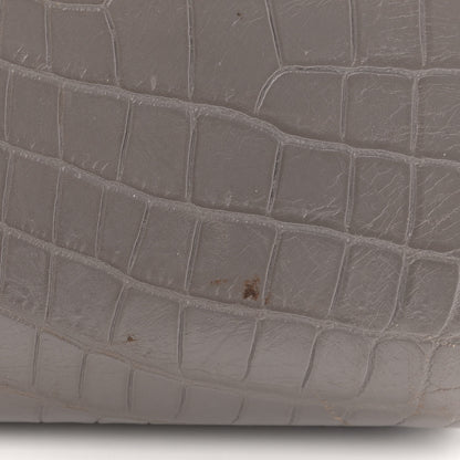 Saint Laurent Calfskin Crocodile Embossed Nano Sac De Jour Fog 17 of 23
