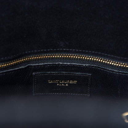 Saint Laurent Suede Fringe Small Sac De Jour Black 15 of 17