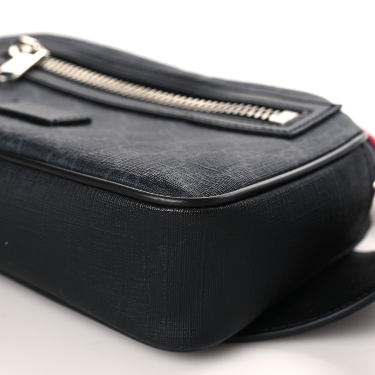 Soft GG Supreme Monogram Web Belt Bag Black Grey