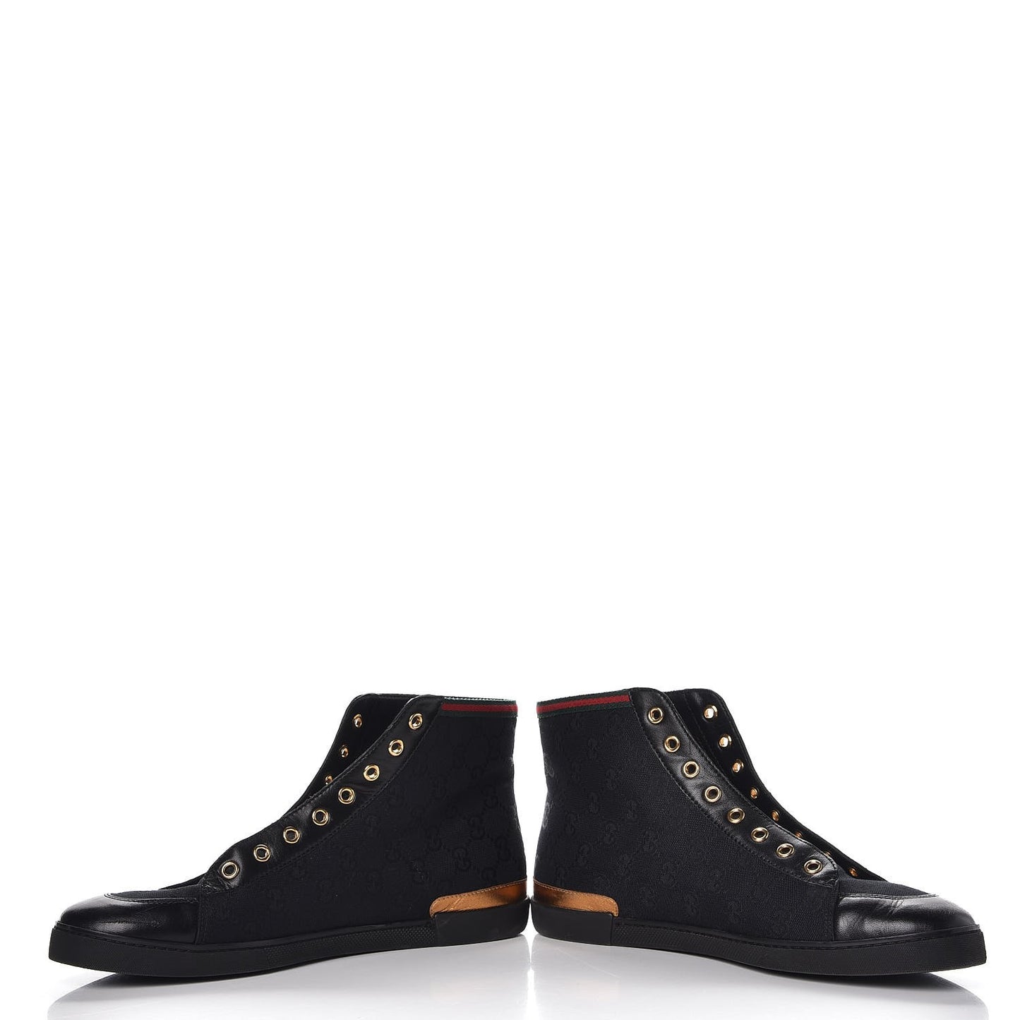 GG Monogram Barcelona Web High Top Sneakers 39 Black