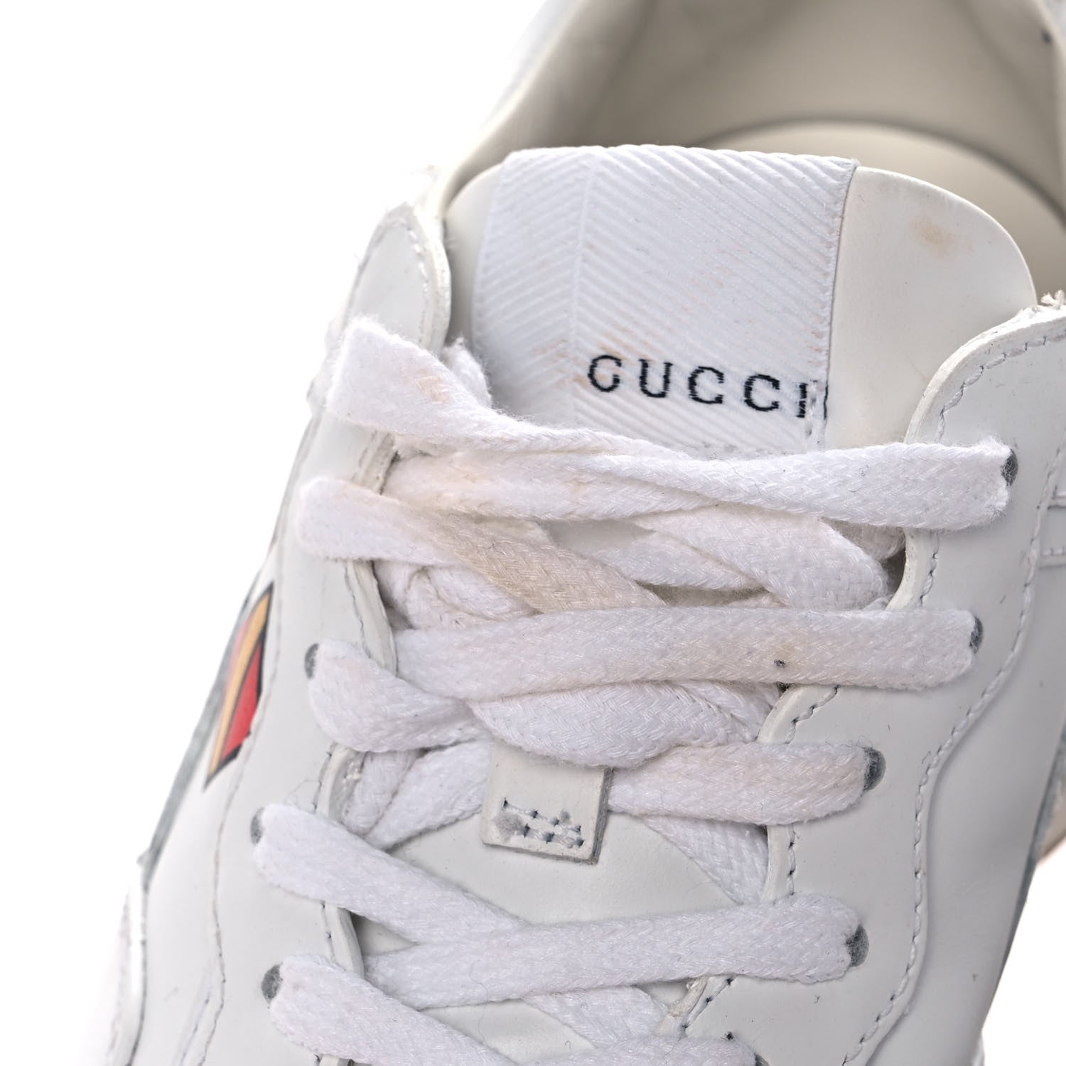 Gucci Calfskin Worldwide Womens Rhyton Sneakers 35.5 Great White 10 of 11